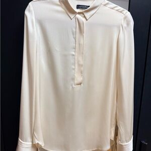 Cream Long Sleeve Blouse